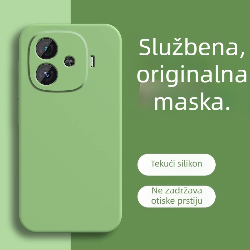 Zaštitna maska od tekućeg silikona s plišanom unutarnjom presvlakom za IQOO Z9 Turbo, Z9x, Z8 i Z7i