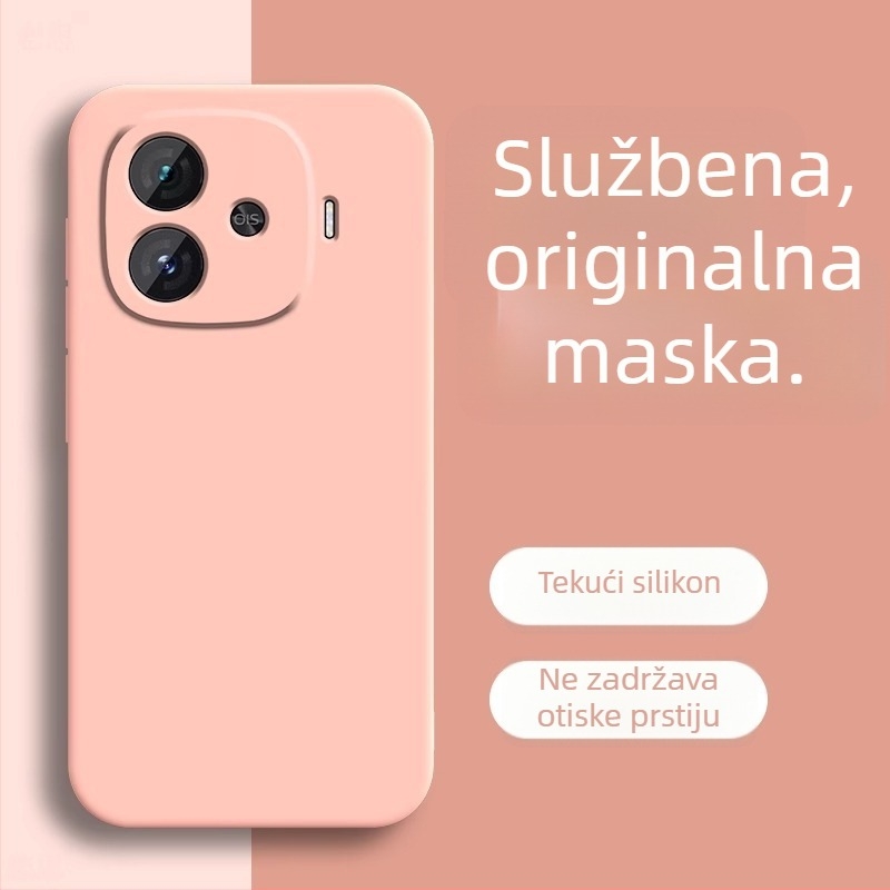 Zaštitna maska od tekućeg silikona s plišanom unutarnjom presvlakom za IQOO Z9 Turbo, Z9x, Z8 i Z7i