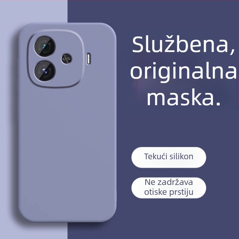 Zaštitna maska od tekućeg silikona s plišanom unutarnjom presvlakom za IQOO Z9 Turbo, Z9x, Z8 i Z7i
