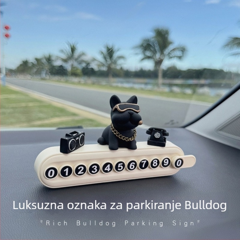 Privremena pločica za parkiranje za telefon s skrivenom registarskom oznakom, ukrasni element za središnju konzolu, plastika, prilagodljivo, moguć ispis logotipa, ovlaštena privatna marka