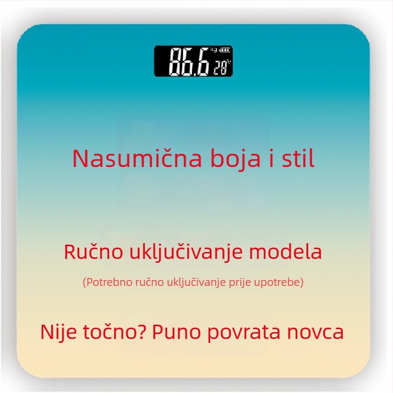 Bluetooth pametna vaga za tjelesnu masnoću s aplikacijom, Type-C punjenje, kućna upotreba
