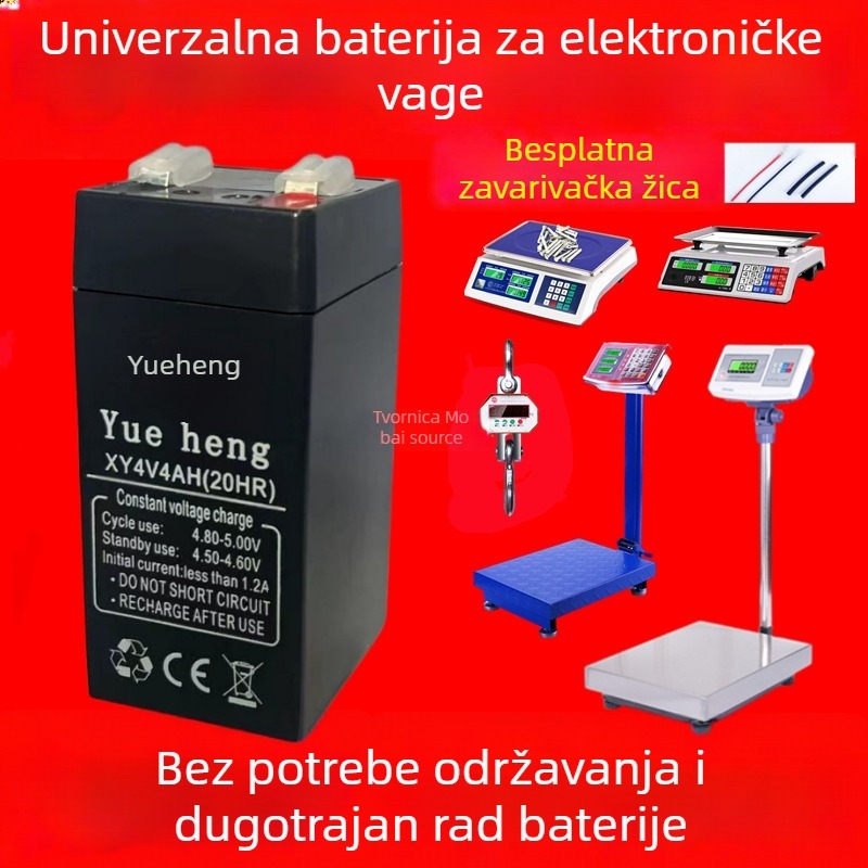 MOBAI Model 80 elektronička vaga s sklopivom platformom i baterijom 4V 4Ah