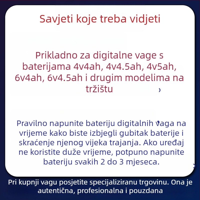 MOBAI Model 80 elektronička vaga s sklopivom platformom i baterijom 4V 4Ah