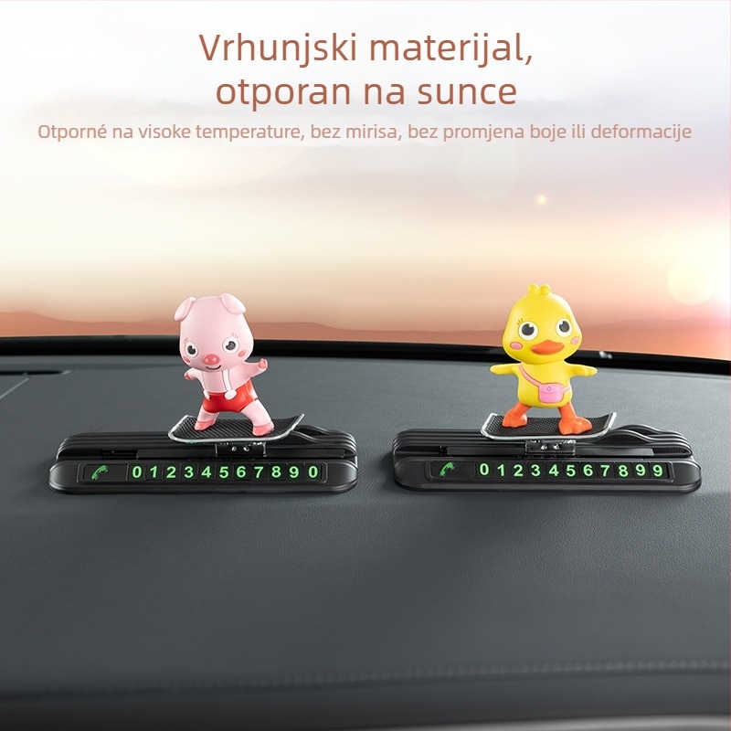 Znak za parkiranje automobila – dekorativni PVC panel za unutrašnjost auta, prilagodljiv s tiskanim logotipom, model Parking sign, Bass marka