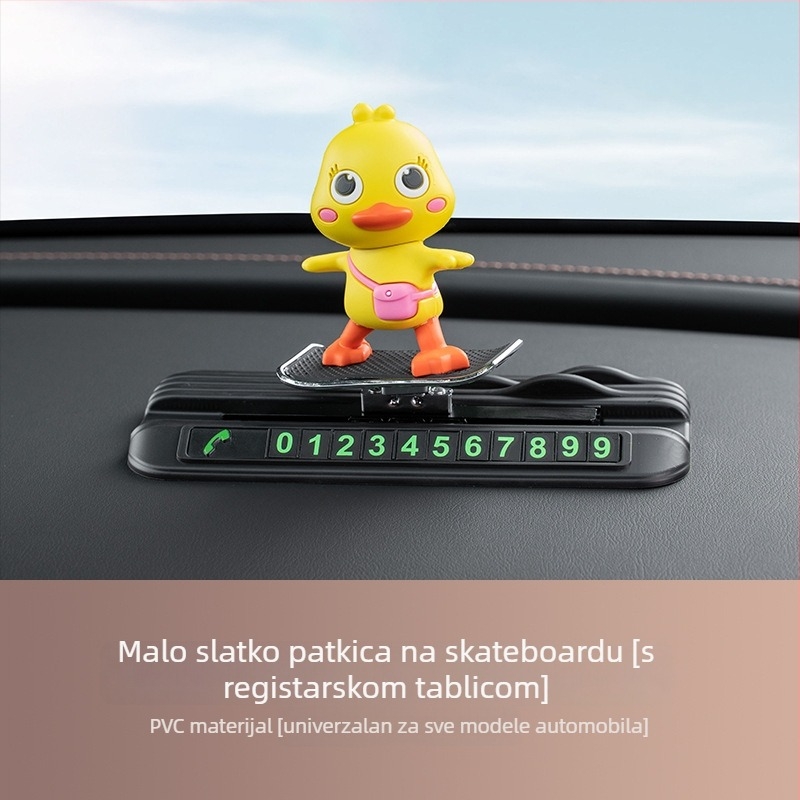 Znak za parkiranje automobila – dekorativni PVC panel za unutrašnjost auta, prilagodljiv s tiskanim logotipom, model Parking sign, Bass marka