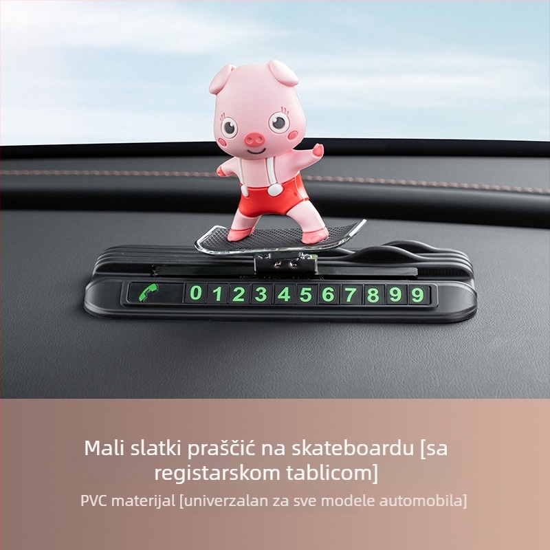 Znak za parkiranje automobila – dekorativni PVC panel za unutrašnjost auta, prilagodljiv s tiskanim logotipom, model Parking sign, Bass marka