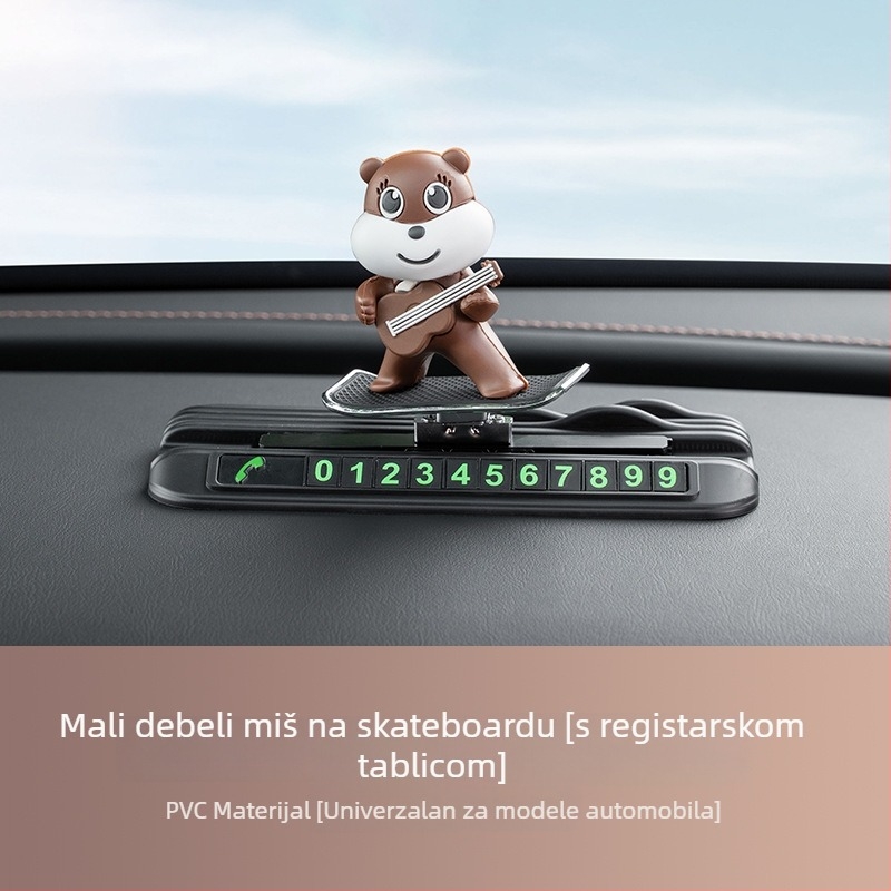 Znak za parkiranje automobila – dekorativni PVC panel za unutrašnjost auta, prilagodljiv s tiskanim logotipom, model Parking sign, Bass marka