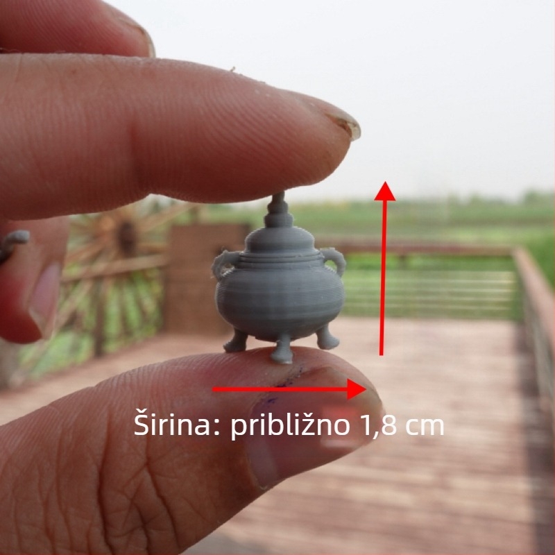 Zen Bonsai Mini Kamena Pagoda za Terarij — Kamen Koji Apsorbira Vodu, Ukras od Smole, Kineski Stil