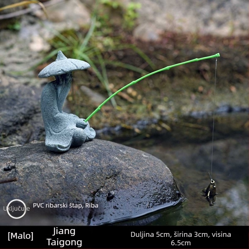 Kineskog stila mini krajolik ukras za bonsaje i rockery, izrađen od sintetičke smole.