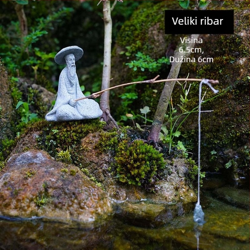 Kineskog stila mini krajolik ukras za bonsaje i rockery, izrađen od sintetičke smole.