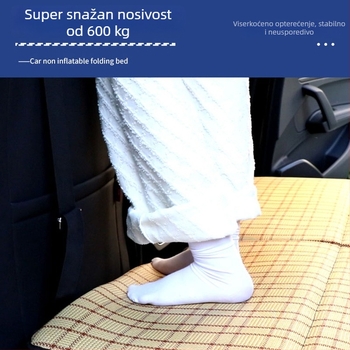 Skidiva neinflabilna automobilska madrac za stražnje sjedalo – odmor na putovanju, univerzalna prilagodba, nosivost do 600 kg