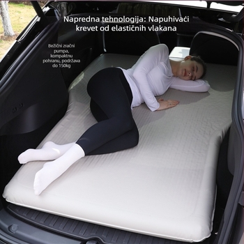 Auto madrac za Tesla Model Y/3 – dvostruka upotreba u vozilu i na otvorenom, PVC, ručno napuhivanje, nosivost 300 kg, težina 5,15 kg