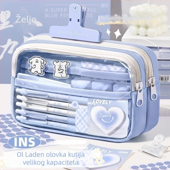 Pernica od platna, prozirna, Insta stil, školski pribor