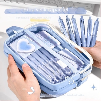 Pernica od platna, prozirna, Insta stil, školski pribor