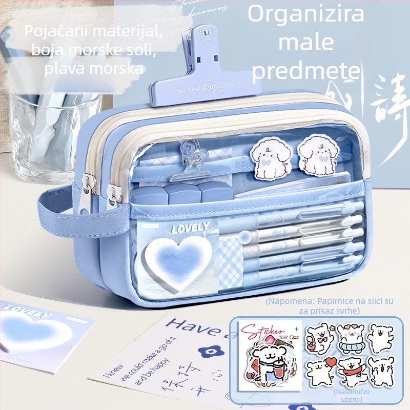 Pernica od platna, prozirna, Insta stil, školski pribor