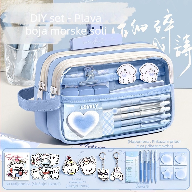 Pernica od platna, prozirna, Insta stil, školski pribor