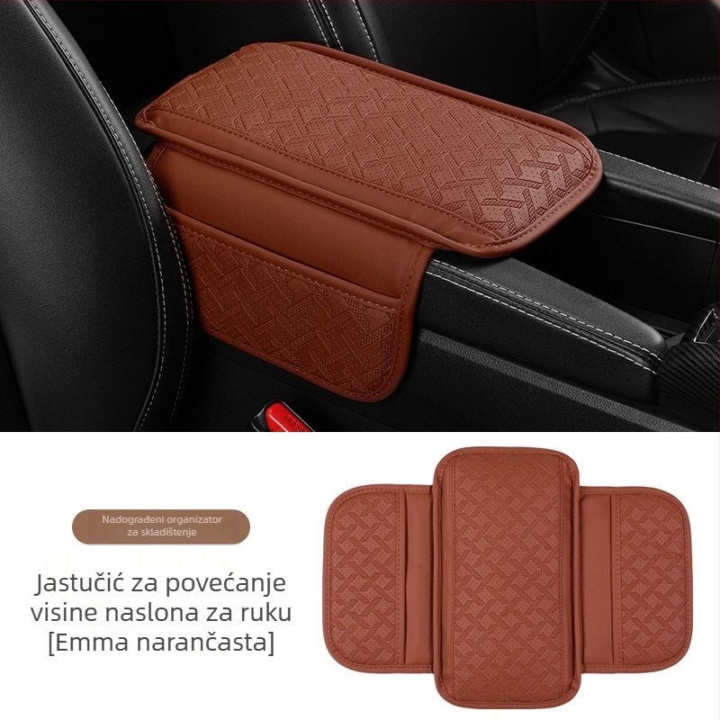 Kožna podizačka naslona za automobil s pretincom za pohranu, kompatibilna s većinom modela