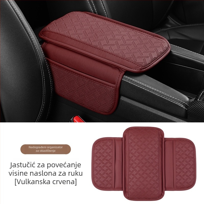 Kožna podizačka naslona za automobil s pretincom za pohranu, kompatibilna s većinom modela