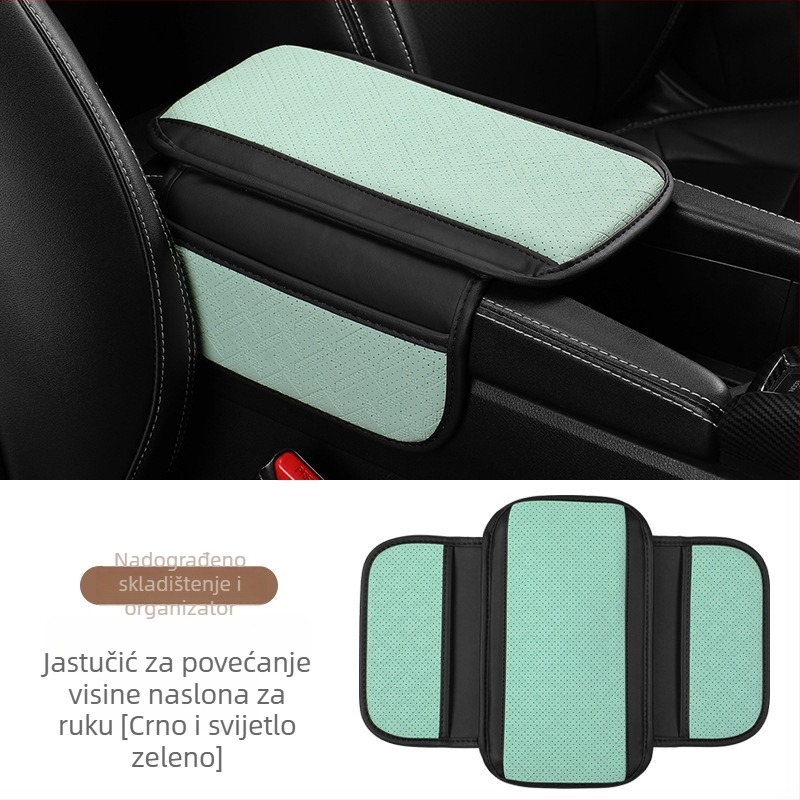 Kožna podizačka naslona za automobil s pretincom za pohranu, kompatibilna s većinom modela