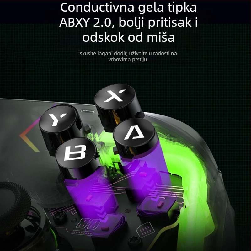 Igraći kontroler s Hall senzorom, RGB osvjetljenjem, dvostrukim vibracijama, Bluetooth i USB-C