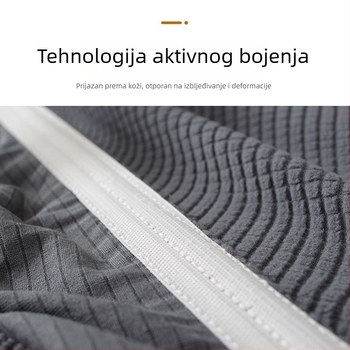 Povećana navlaka za uredsku stolicu s elastičnim naslonom i naslonima, pravokutna, od flanel materijala, protuklizna, otporna na habanje, protiv prašine