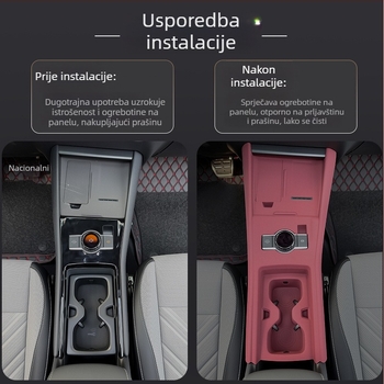 Silikonska podloga za središnju ploču automobila, zaštitna podloga za bežično punjenje i podlogica za čašu; kompatibilno s 25 modela Tanyue L