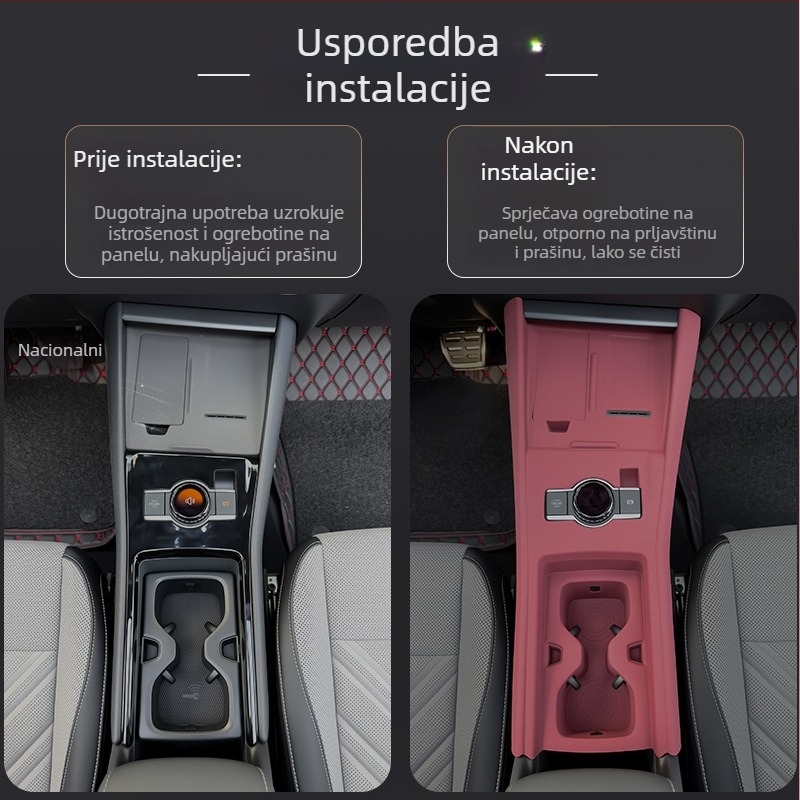 Silikonska podloga za središnju ploču automobila, zaštitna podloga za bežično punjenje i podlogica za čašu; kompatibilno s 25 modela Tanyue L