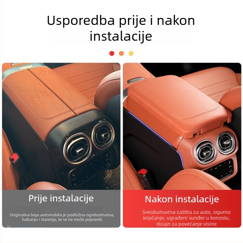 Kožni jastučić za podizanje naslona za Mercedes-Benz GLC – višefunkcijski poklopac stražnjeg ventila, prilagodljivo