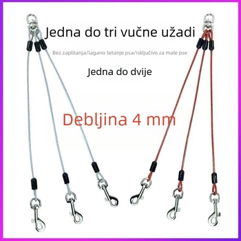 Višestruki povodac za manje pse i štence, sprječava zaplitanje, dvostruki kraje za dva do tri pse