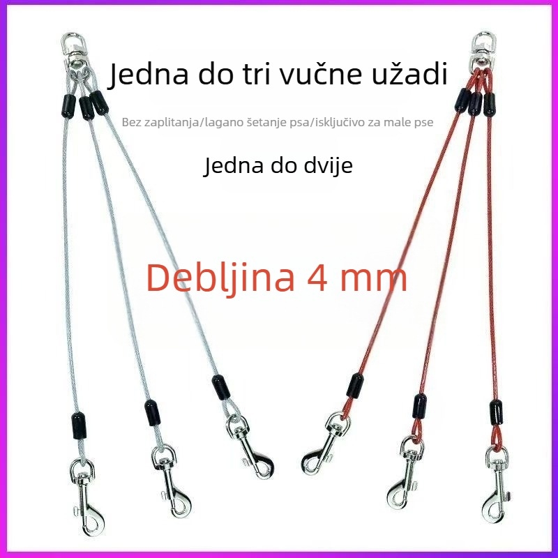 Višestruki povodac za manje pse i štence, sprječava zaplitanje, dvostruki kraje za dva do tri pse