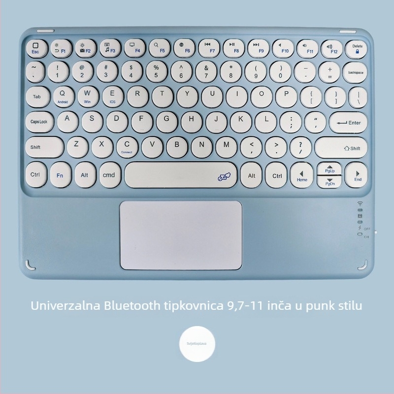 Bluetooth tipkovnica za tablet 9,7–11 inča, tiha, bežična, ergonomska