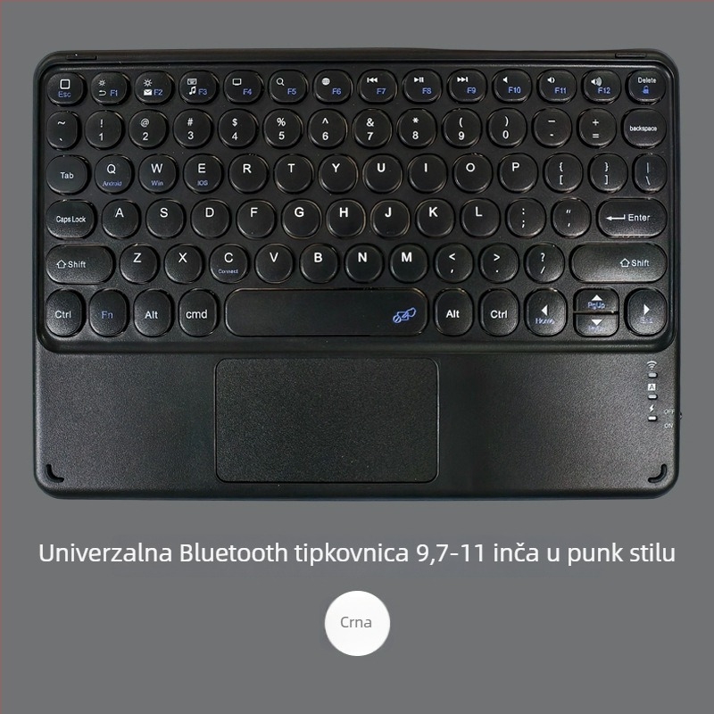 Bluetooth tipkovnica za tablet 9,7–11 inča, tiha, bežična, ergonomska
