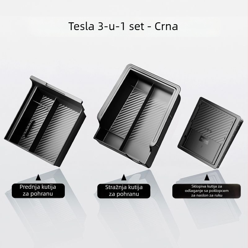Plastični poklopac srednje konzole za Tesla Model Y i Model 3; poklopac pretinca za naslon za ruku; privatno skladište