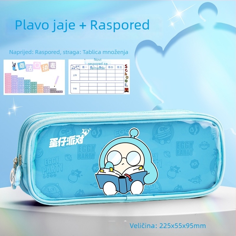 Prozirna pernica Eggman party — platno, sladak stil, Wheat and brand, IP odobren (umjetnost i kulturna kreacija)