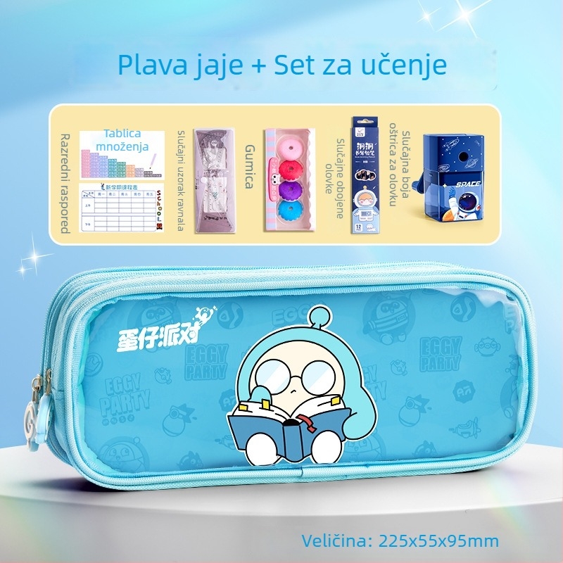 Prozirna pernica Eggman party — platno, sladak stil, Wheat and brand, IP odobren (umjetnost i kulturna kreacija)