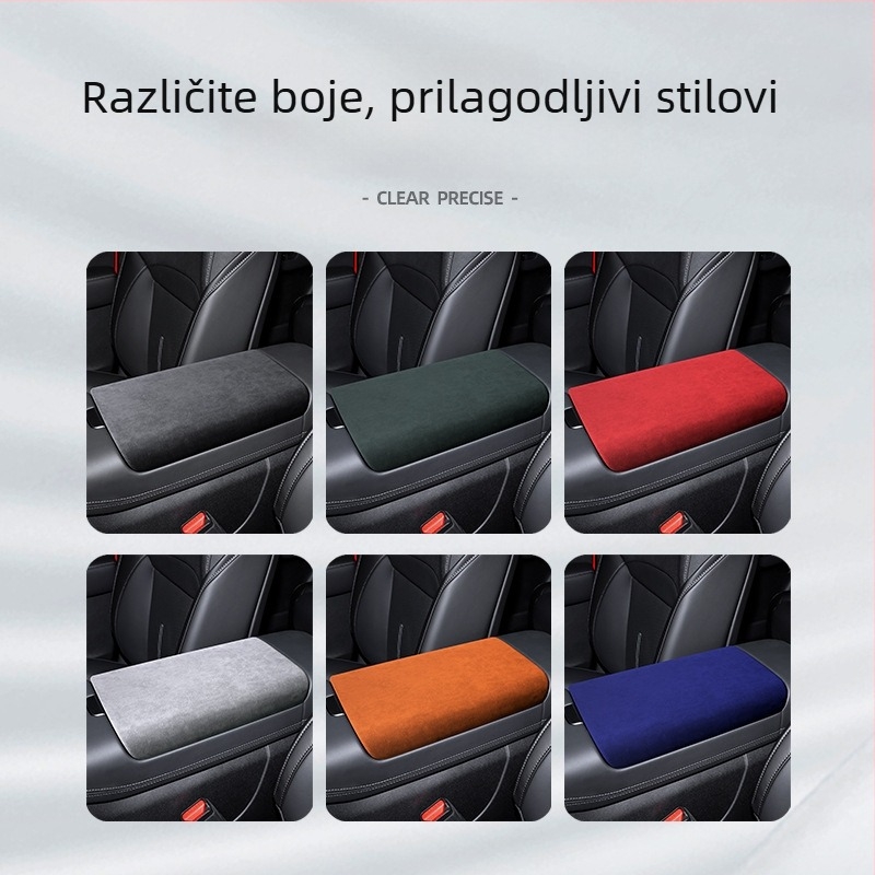 SNBLO Navlaka za kutiju naslona za Xiaopeng G6, Alcantara velur, središnji jastučić