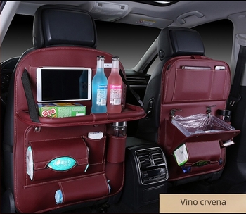 Kožni organizator za stražnji dio automobila - vodootporan, otporan na ogrebotine, viseći dizajn, prilagodljiv s logom