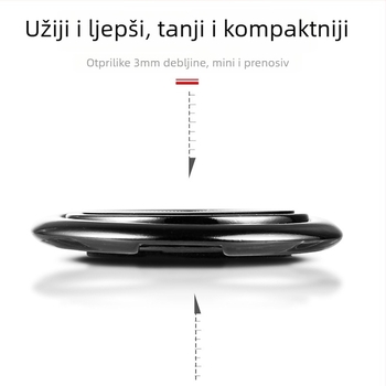 Držač prstena od aluminijske legure s kružnom teksturom – univerzalno za auto, tablet i mobitel