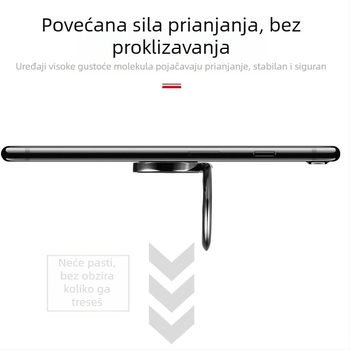 Držač prstena od aluminijske legure s kružnom teksturom – univerzalno za auto, tablet i mobitel