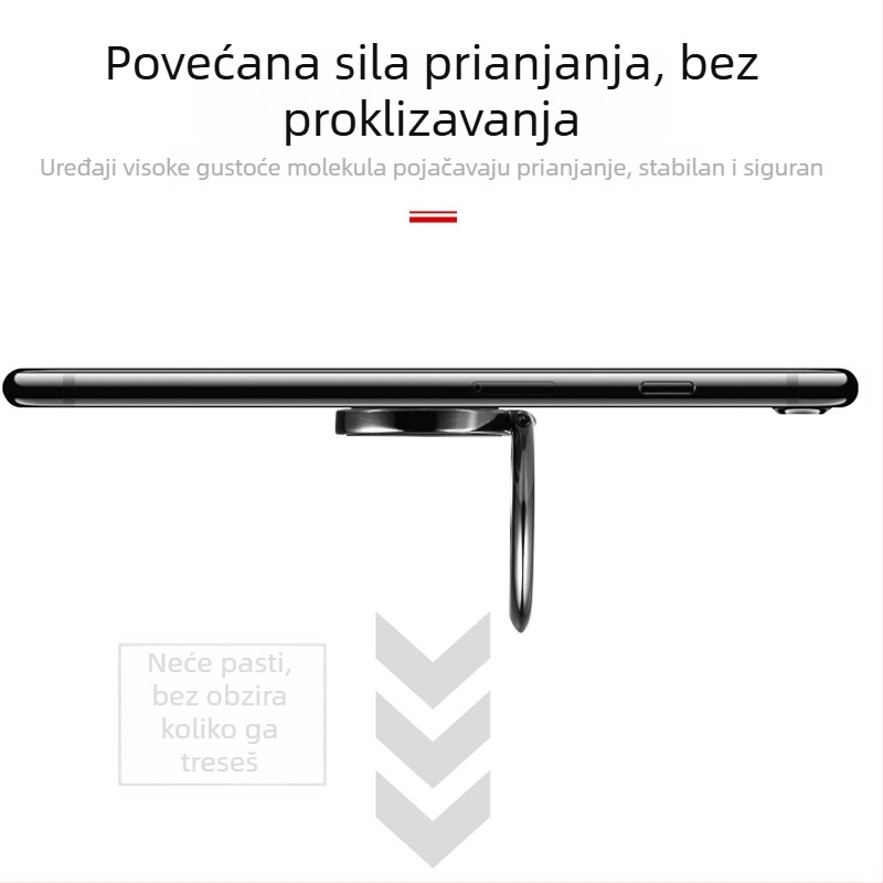 Držač prstena od aluminijske legure s kružnom teksturom – univerzalno za auto, tablet i mobitel