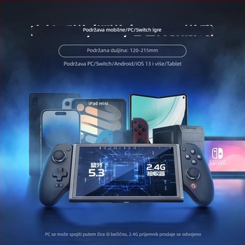 GameSir G8+ bežični gamepad s Bluetoothom, USB-C sučeljem, vibracijom, kompatibilan s PC-om, Switchom i mobilnim uređajima