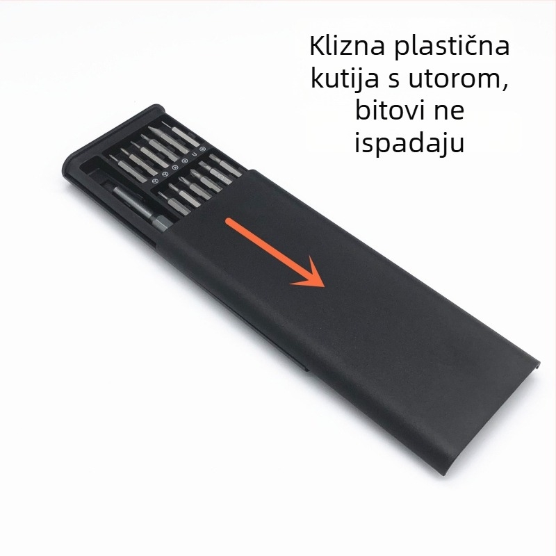 Set odvijača 24-u-1 za elektroniku — križna glava, krom-vanadij čelik, 3 mm biti, metrički format