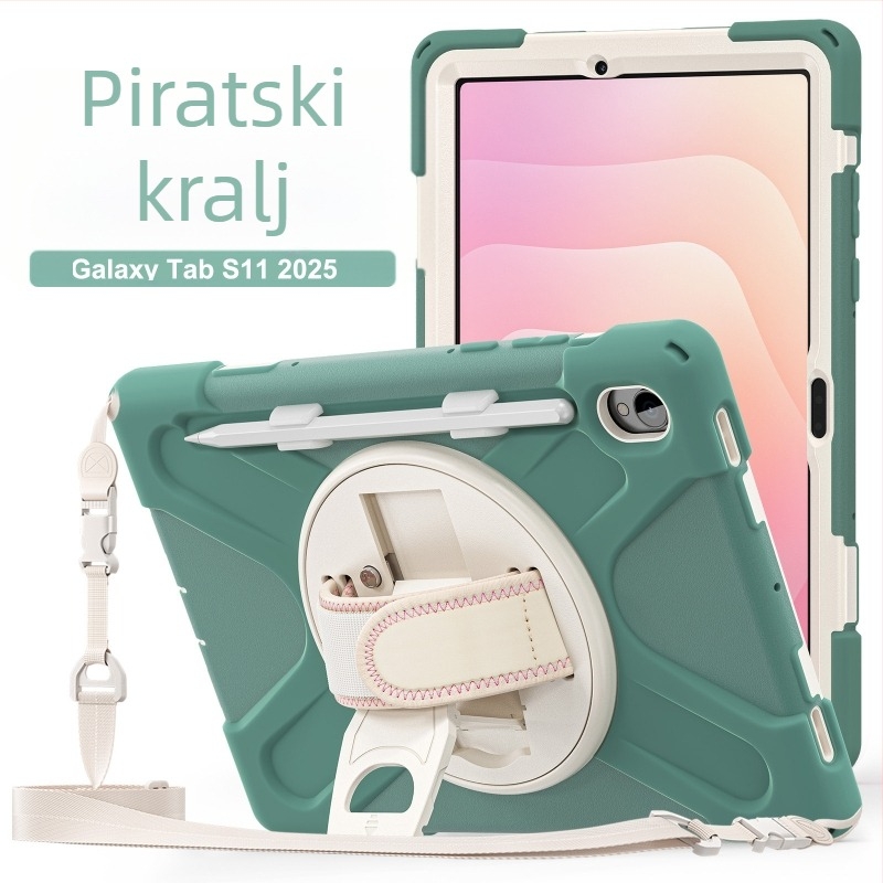 Kućište za tablet Samsung Tab S11 X730 sa naramenicom i postoljem, otporno na udarce i pad, PC + silica gel