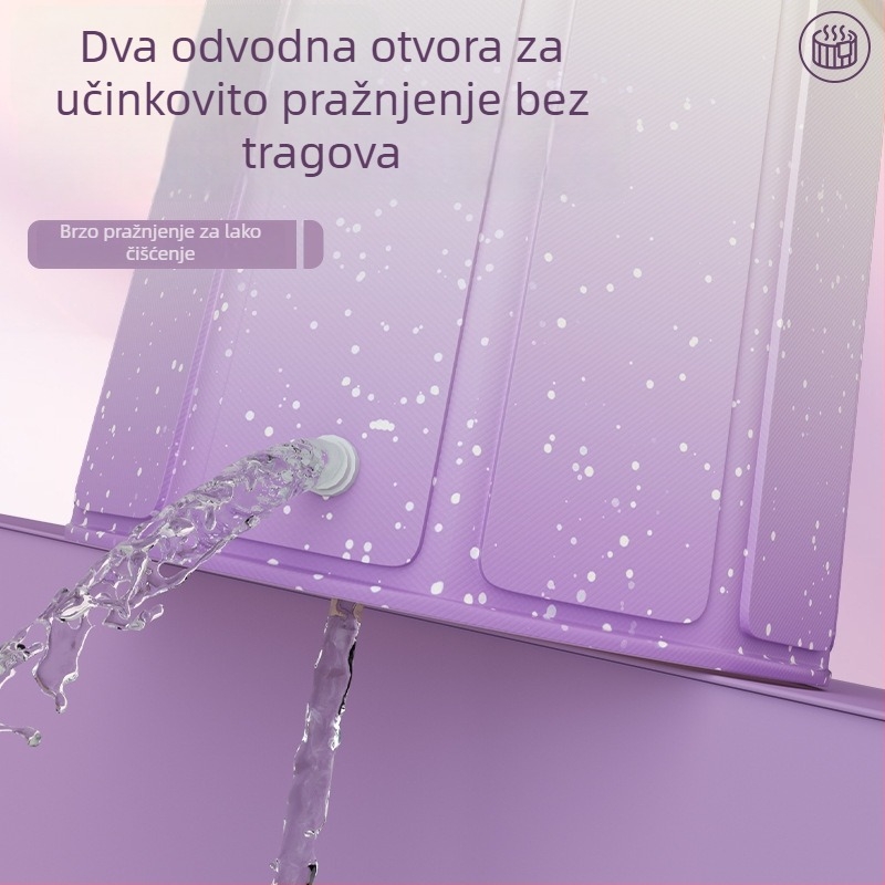 Adultni sklopivi kanta za kupanje za parenje i namakanje – bez ugradnje, ekološki prihvatljiv PVC