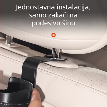 Organizator stražnjeg sjedala s držačem za čašu, držačem za telefon i džepom za pohranu s kukom — Materijal: ABS+koža; Upotreba: stražnje sjedalo; Funkcija: multifunkcionalno pohranjivanje; Tip pohrane: torba s kukom; Tisak loga: dostupan