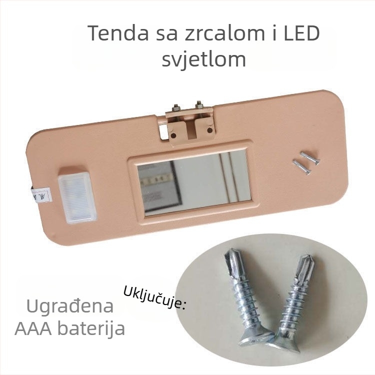 Univerzalni sunčani vizir s kozmetičkim ogledalom za električne tricikle i četverokolesna vozila, za vozača i suvozača