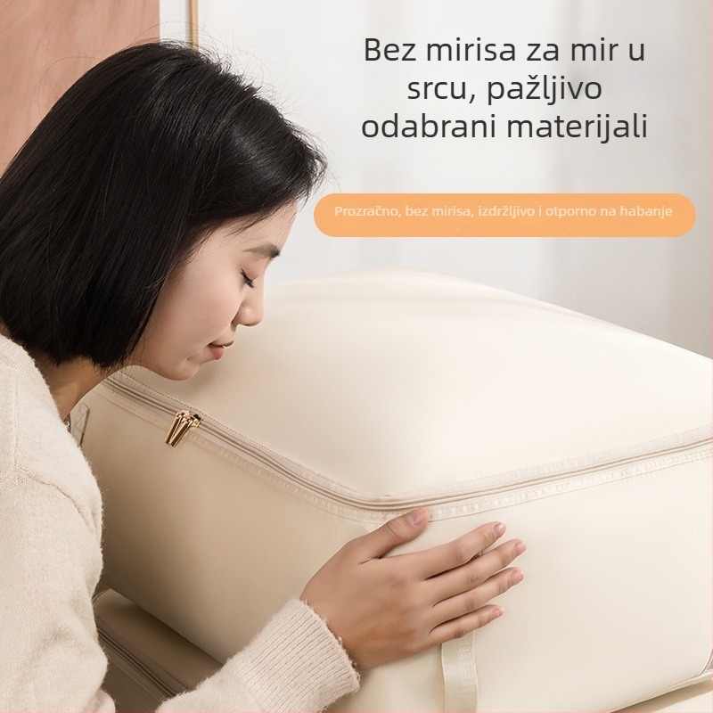 Torba za pohranu ćebeta, vizualna kompresijska torba, kubni oblik, satenski materijal, višenamjenski organizator odjeće