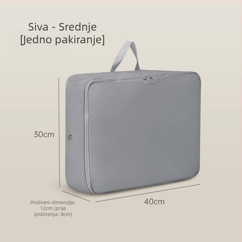 Torba za pohranu ćebeta, vizualna kompresijska torba, kubni oblik, satenski materijal, višenamjenski organizator odjeće