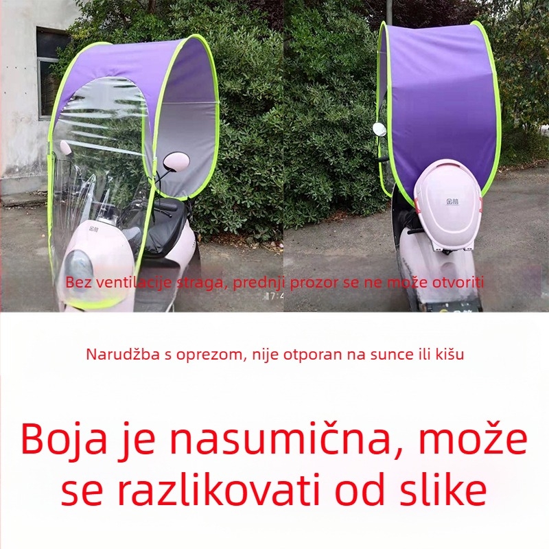 Sjenilo za električni automobil s 210T poliesterom, vlaknasti okvir, ručno otvaranje, UPF >40, vodootporno