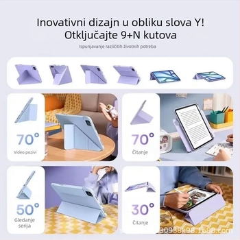 Akrilna magnetska odvojiva zaštitna futrola za iPad 11 i iPad Air 6; odvojivi Pro dizajn; držač u obliku slova Y; otporna na padove; futrola za 13-inčni tablet.